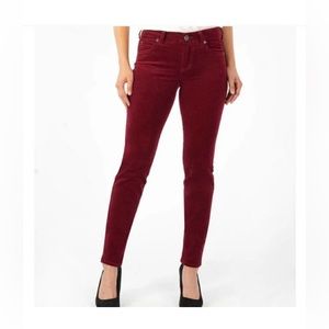 Kut from the cloth Diana skinny wine colored jeans size 8